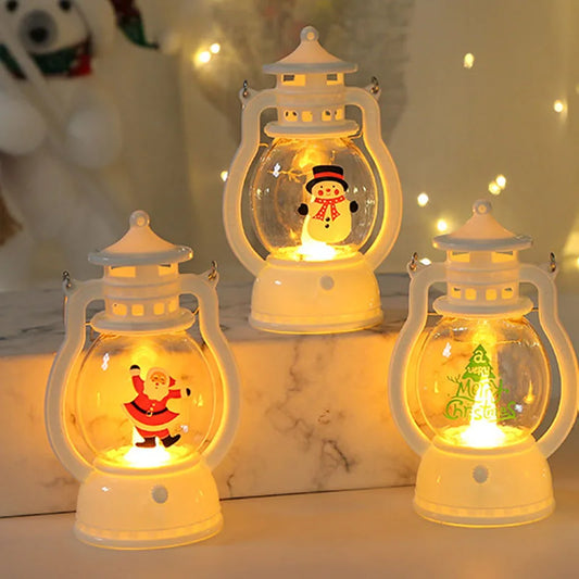 Christmas Gift Santa Claus Candle Warm Lights For Home Decorations